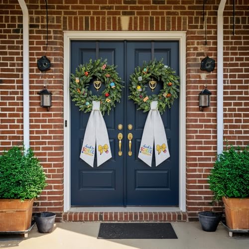 Back to School Wreath Sash Pencil Ribbon for Door Decor - Indoor Outdoor
