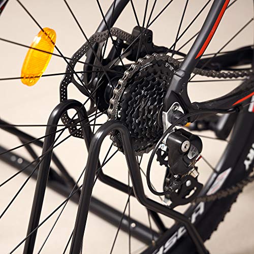 6-Bike Floor Parking Rack Stand for Mountain and Road Bikes Garage Storage