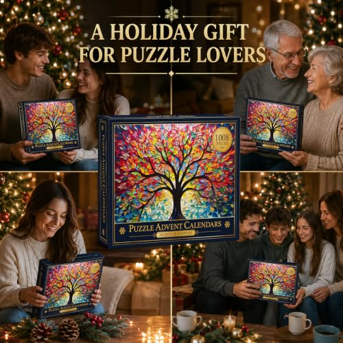 Tree of Life Puzzle Advent Calendar 2026 for Adults & Teens - 1008 Pieces