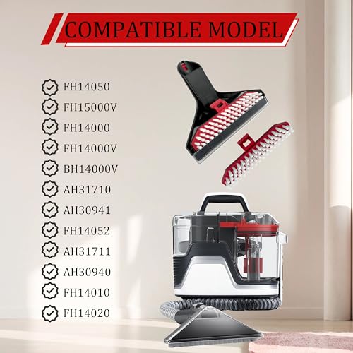 Carpet Cleaner Brush Replacement Head and Handle for Portable Spot Cleaners