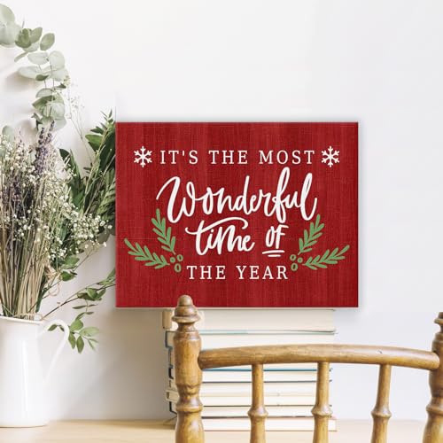 AEHIE 11x14 Xmas Wall Art Canvas – Framed Holiday Decor, Multicolor