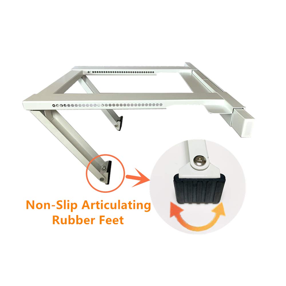 Air Conditioner Bracket,Air Conditioner Support Bracket,No Drilling and No Tools Required, Heavy Duty Steel Construction Holds Up to 200 lbs, with Installation Instruction Manual