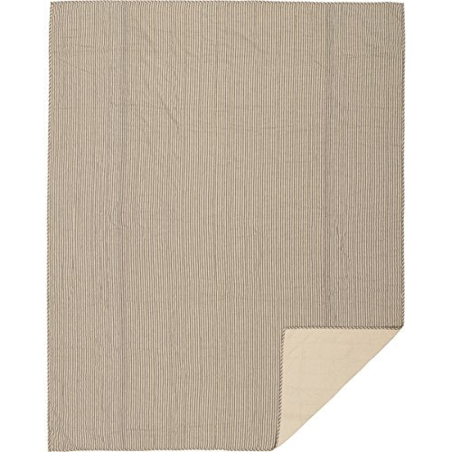 Sawyer Mill Ticking Stripe Quilt Twin Size - Charcoal Grey