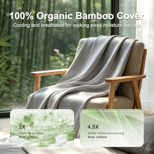 Cooling Weighted Body Pillow - Bamboo Cover, 48" x 14", 8.5lbs