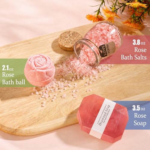 Funistree Flower Candle Warmer Lamp with Timer - Pink Full Set Gift, Lavender Vanilla Oud