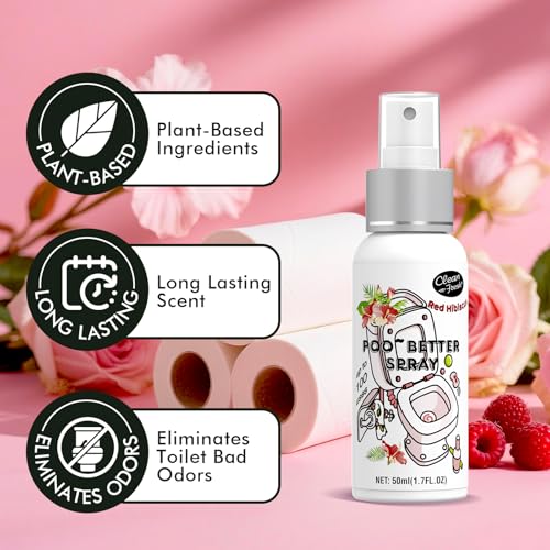 Toilet Odor Eliminator Spray, Travel-Size Bathroom Freshener Set (5 Pack)