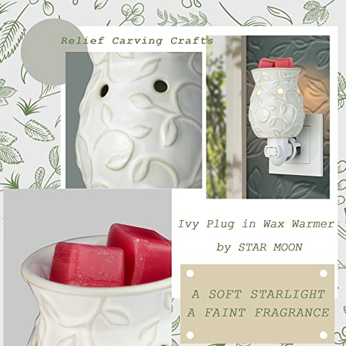 Ivy Bas-Relief Plug-In Wax Melt Warmer for Scented Wax with Spare Bulb