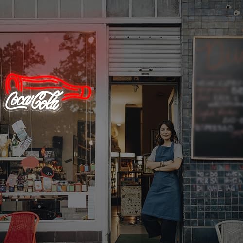 Cola Neon Sign for Wall Dimmable LED Neon Light – Red-A | Brineon