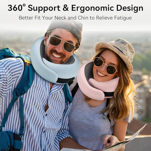 Ergonomic Travel Pillow - Memory Foam Neck Support for Comfort