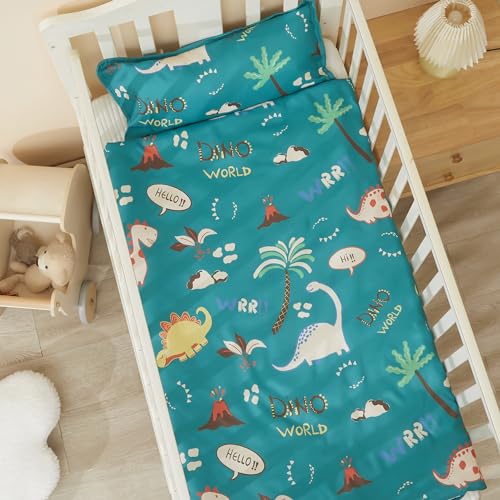 MORAIS Toddler Nap Mat with Pillow & Blanket - 52" x 20" Daycare Sleeping Bag