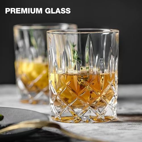 8-Piece Crystal Glassware Set, 11oz Highball and Rocks Whiskey Glasses