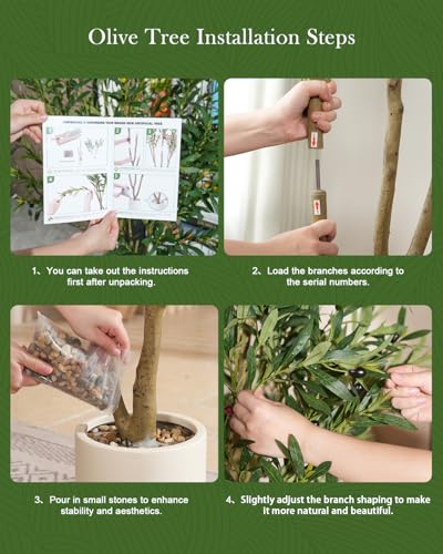6FT Faux Olive Tree with Pot - Realistic Indoor Decoration