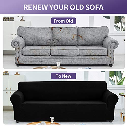 Stretch Sofa Slipcover - 1-Piece Water-Repellent Couch Cover for 3 Cushion Sofas