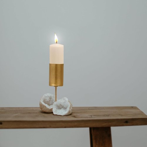 Cabilock Christmas Candle Holder Stake Set - 6 Metal Taper Candlestick Holders for Table Centerpiece