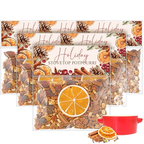 6 Pack Holiday Simmer Pot Kit - Natural Christmas Potpourri Gift Set