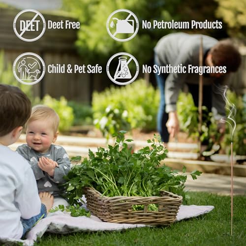Citronella & Peppermint Mosquito Repellent Incense Sticks - 100 Pack