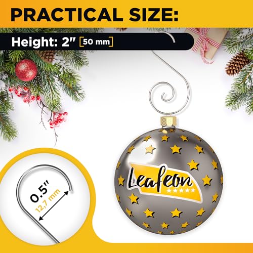 120 Pack Silver Christmas Ornament Hooks - 2 Inch S-Shaped Metal Tree Hangers