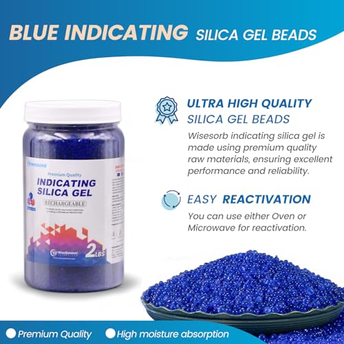 Silica Gel Desiccant Beads 2LBS Reusable Moisture Absorber
