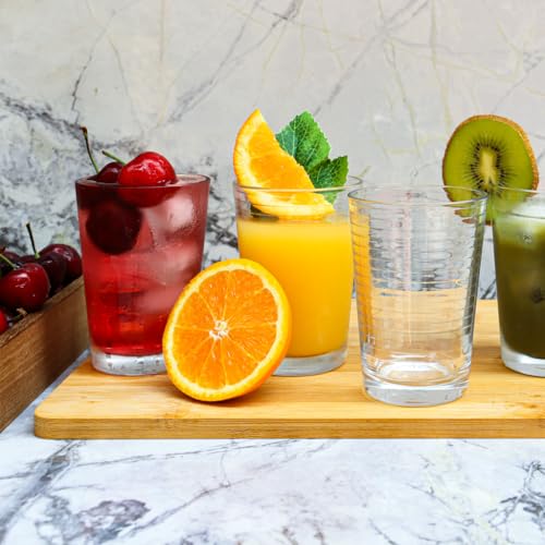 7 oz Juice Glasses – Set of 4 Durable Glass Tumblers for Everyday Use