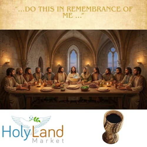 Hand Carved Olive Wood Communion Cup - 3-Inch Chalice from Bethlehem