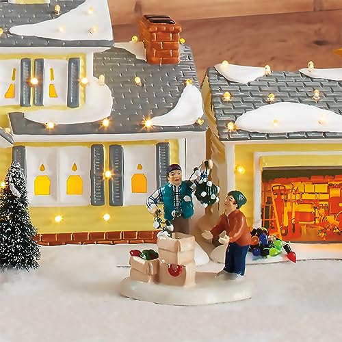 Hand-Painted Ceramic Christmas Village Figurine - Holiday Tabletop Decor