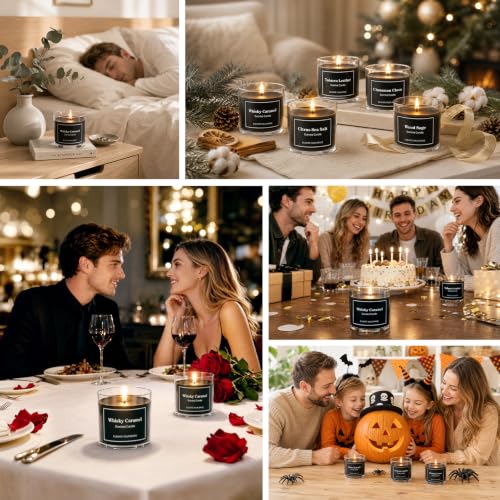 Furnizone 12 Pack Scented Soy Candles - Long Lasting Gift Set for Home & Holidays