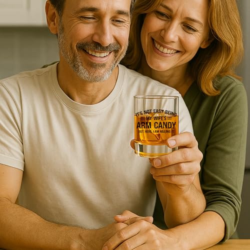 Funny Husband Whiskey Glass - Unique Bourbon Gifts for Men - Anniversary & Birthday Present from Wife