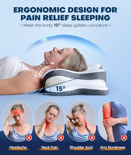 Ergonomic Cervical Neck Pillow for Pain Relief & Support