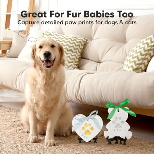 DIY Baby Hand and Footprint Keepsake Kit - Air-Dry Clay Ornament Set
