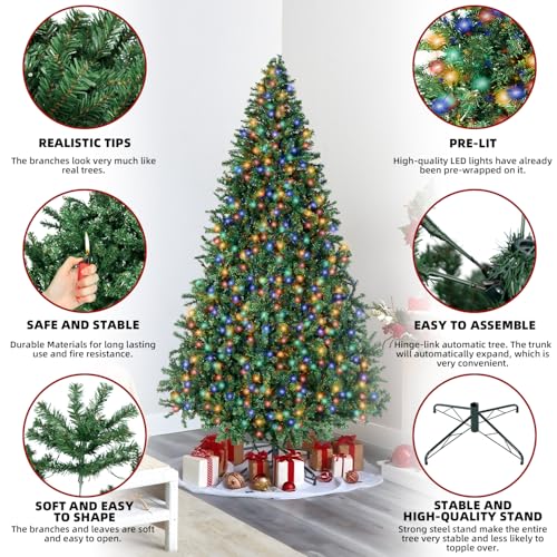 6FT Prelit Christmas Artificial Tree with 350 LED Lights - Inin