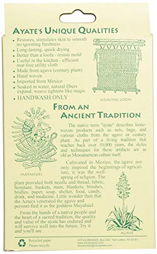Ayate Exfoliating Washcloth - 1 Count Agave Fiber Loofah Alternative for Face & Body