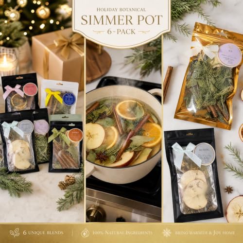 Havawish 12 Pack Intention Simmer Pot Potpourri with Crystals & Botanical Mix