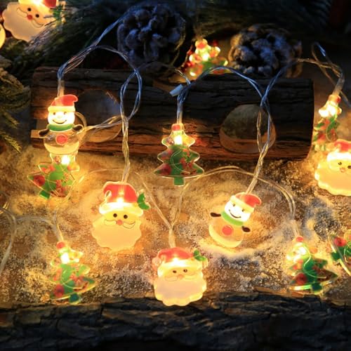 Battery-Powered Christmas String Lights with 10 LEDs for Indoor Holiday Decor
