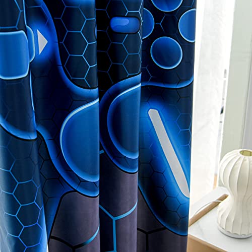 Game Console Blackout Curtains for Kids Bedroom, 42 x 72 Inch, 2 Panels