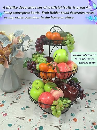 12 Bunches Artificial Grapes - Realistic Simulation Fruit for Decor