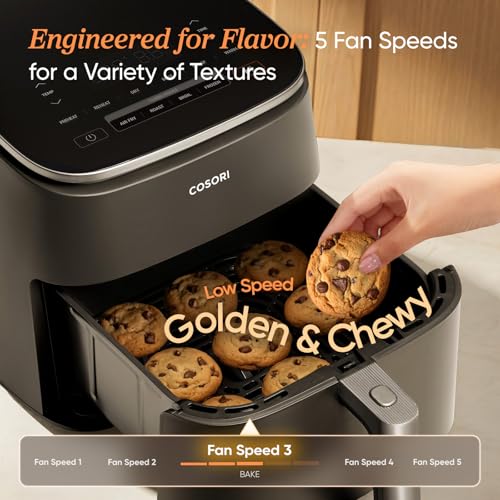 6 Qt 9-in-1 Digital Air Fryer with PFAS-Free Ceramic Basket, 1725W