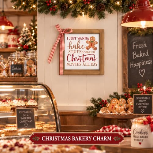 Gingerbread Christmas Sign for Tree, Table, Kitchen, Wall Decor