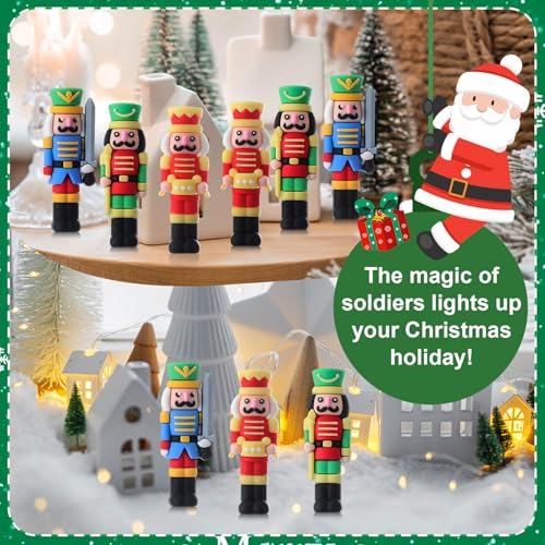 Chunful 60 Pcs Mini Nutcracker Figurines Christmas Party Favors Holiday Decor
