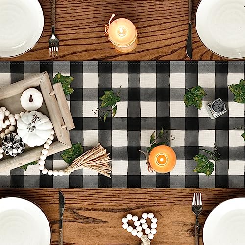 Artoid Mode Pumpkin Thankful Fall Table Runner 13x120 Inch Linen Decor