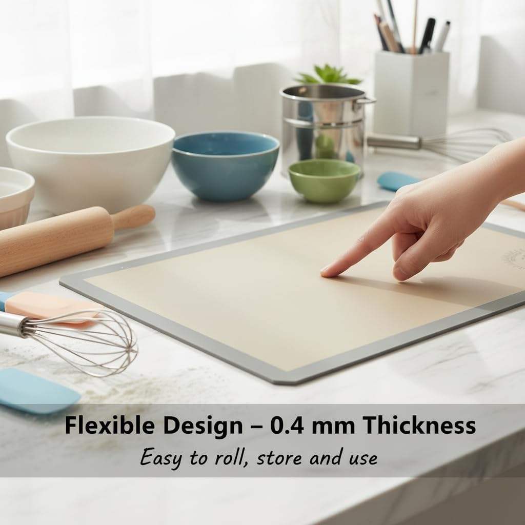 Silicone Baking Mats - Non-Stick Baking Sheet Liners | Pack of 2, 16 x 24 Inch (40x60 cm)