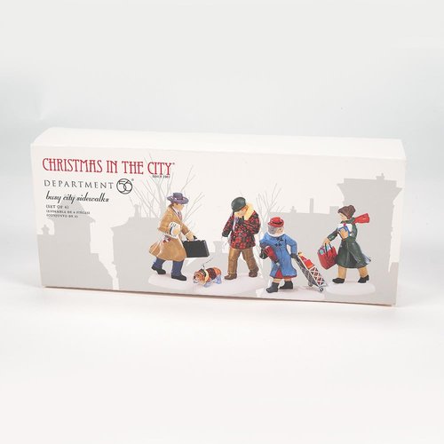 Department 56 Christmas in The City Village Accessories Busy Sidewalks Figurine Set, 2.5 Inch, Multicolor
