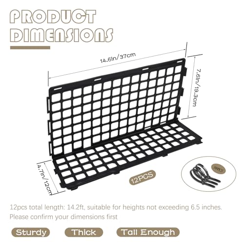 12-Piece Under Couch Blocker for Pets - Adjustable Under Bed Barrier