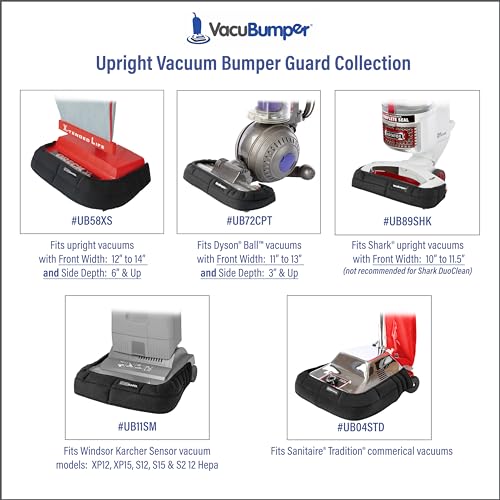 VacuBumper Bumper Guard for Vacuum Floor Brush - X-Small (8-10" Width)