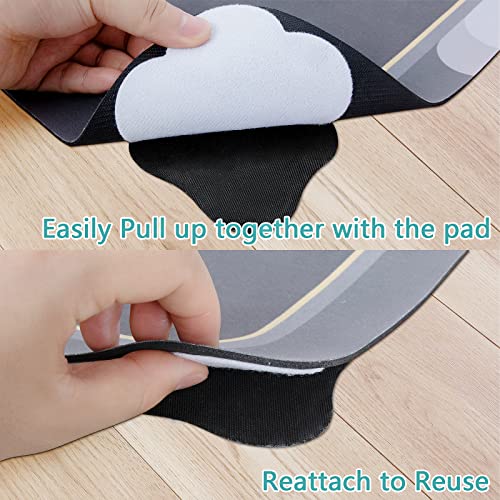 Non-Slip Rug Grippers, Washable Hook and Loop Carpet Corner Tape (16 Pack)