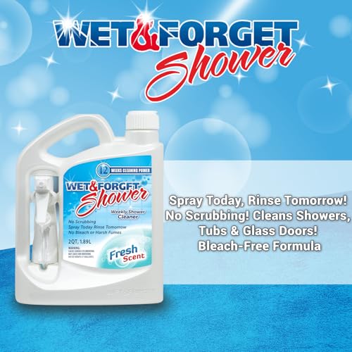 No-Scrub Shower Cleaner Spray - Bleach-Free Fresh Scent (64 fl oz)