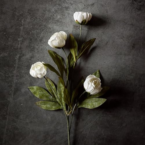 6 Pcs 27" Faux Silk Peony Artificial Flowers for DIY Bouquets