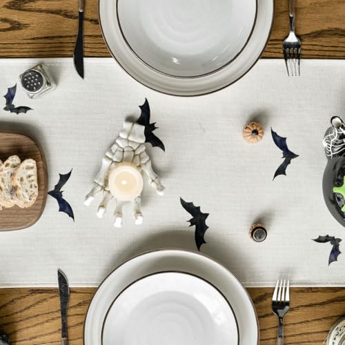 Artoid Mode Halloween 13x108 Inch Table Runner Black/White Home Party Decor
