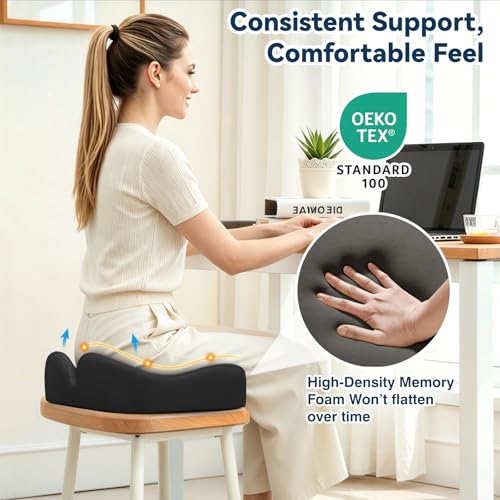 Ergonomic 4-Zone Seat Cushion for Tailbone Pain Relief and Sciatica Support