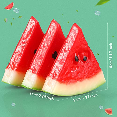 18 Pieces Mini Fake Watermelon Slices - Realistic Artificial Fruit Decor