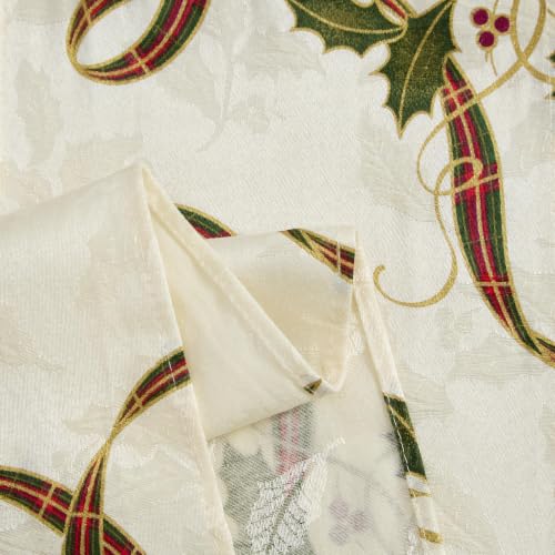 Lenox Holiday Nouveau Table Runner 14" W x 90" L - Festive Holiday Table Decor